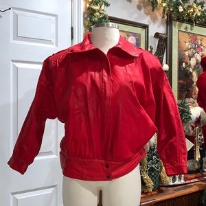 Gino diGiorgio  Red Leather Jacket M